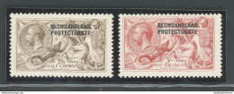 1913-24 Bechuanaland Protectorate, Stanley Gibbons N. 83-84, Giorgio V - Waterloo Printings - MNH** - Otros & Sin Clasificación