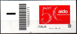 # Italia Repubblica 2023 - Fondazione A.I.D.O. - Codice A Barre - Nuovo - Codici A Barre