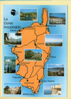 Corse : LA CORSE INOUBLIABLE – Contour Géographique / Multivues (voir Scan Recto/verso) - Corse