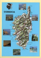 Corse : CORSICA – Multivues / Carte Géographique (voir Scan Recto/verso) - Corse