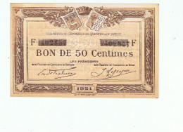 CC De Quimper&Brest-50 Cts-1921 - Handelskammer