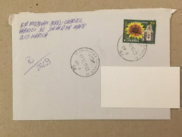 Romania Stationery Circulated Letter Philatelic Cover Stamp Registered Flowers Fleurs Mantel Clock 2015 - Other & Unclassified