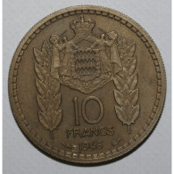 MONACO - KM 123 - 10 FRANCS 1946 - LOUIS II - TTB - 1922-1949 Luigi II