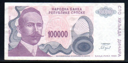 509-Bosnie-Herzegovine Serbie 100 000 Dinara 1993 A003 - Bosnië En Herzegovina