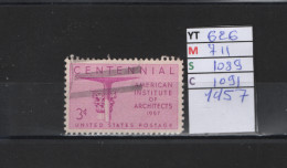 PRIX FIXE Obl  626 YT 711 MIC 1089 SCO 1091 GIB Institut Des Architectes 1957 S Etats Unis  58A/07 - Used Stamps