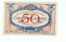 CC De Roanne-50 Cts1917 - Handelskammer