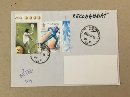 Romania Stationery Circulated Philatelic Cover Stamp Registered Ion Tiriac Tennis Vancouver Olympic Games 2010 Ski - Andere & Zonder Classificatie