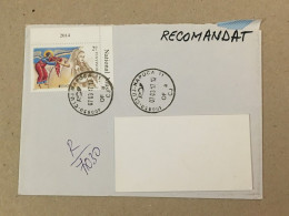 Romania Stationery Circulated Letter Philatelic Cover Stamp Registered Fresco Angel Ange Engel Folk Costumes Types - Autres & Non Classés