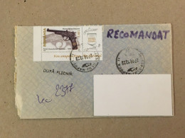 Romania Stationery Circulated Letter Philatelic Cover Stamp Registered Fire Weapon Flintlock Gun Military Museum 2012 - Andere & Zonder Classificatie