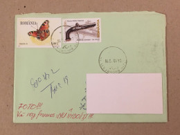 Romania Stationery Circulated Letter Philatelic Cover Stamp Registered Fire Weapon Flintlock Gun Butterfly Papillon 2012 - Otros & Sin Clasificación