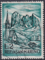 1962 San Marino ° Mi:SM 730, Sn:SM 520, Yt:SM 553, Langkofel, St. Jacob Church Near St. Ulrich - Gebruikt