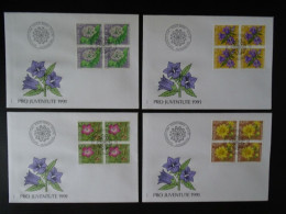 Schweiz FDC , Mi 1455-1458 , 4er Block , Pro Juventute - Covers & Documents