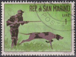 1962 San Marino ° Mi:SM 739, Sn:SM 529, Yt:SM 562, Hunter With Dog - Oblitérés