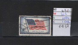 PRIX FIXE Obl  630 YT MIC SCO GIB Centenaire Du Drapeau Américain 48 étoiles 1957 Etats Unis  58A/07 - Usati