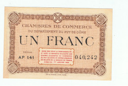 CC Du Puy De Dôme-un Franc-serie AP 141 - Chambre De Commerce