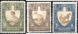 723303 HINGED CROACIA 1943 A BENEFICIO DEL FRENTE DE TRABAJO - Croatie