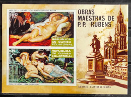 OBRAS MAESTRAS DEL DESNUDO - RUBENS  HOJA BLOQUE NO DENTADA MNHMICHEL B79 - Guinea Ecuatorial