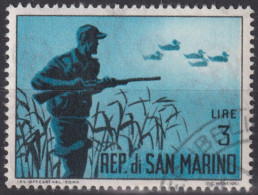 1962 San Marino ° Mi:SM 741, Sn:SM 531, Yt:SM 564, Duck Hunt, Entenjagd - Gebruikt