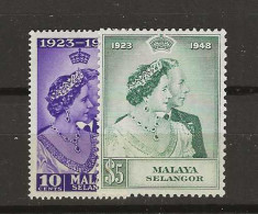 1949 MNH Selangor Mi 51-52 - Selangor