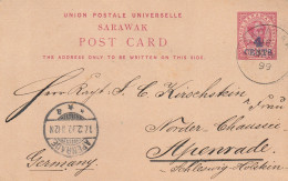 SARAWAK - 1899, Postal Stationery 3c Overprinted 4c, Sarawak - Apenrade - Sarawak (...-1963)