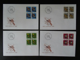 Schweiz FDC , Mi 914-917 , 4er Block , Pro Juventute - Brieven En Documenten