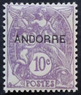 ANDORRE FR 1931 N° 6 NEUF* - 10c Type Blanc - MH - COT. 4 € - Nuovi