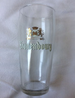 Verre à Bière Kronenbourg 25 Cl Logo Blanc Et Or - Année 1970 - 1980 - Glasses