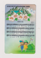 SOUTH KOREA - Music Score Magnetic Phonecard - Corea Del Sur