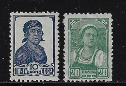 RUSSIA 1937-52 SCOTT #616B,617  MH - Nuevos