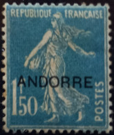 ANDORRE FR 1931 N° 13 NEUF* - 1f50 Type Semeuse Fd Plein - MH - COT. 51 € - Unused Stamps