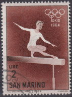 1964 San Marino ° Mi:SM 803, Sn:SM 583, Yt:SM 616, Gymnastics, Summer Olympic Games 1964 - Tokyo (I) - Gebruikt