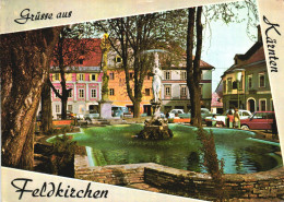 FELDKIRCHEN, CARINTHIA, ARCHITECTURE, FOUNTAIN, CARS, STATUE, AUSTRIA, POSTCARD - Feldkirchen In Kärnten