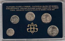 Serbia 2003. Official Mint Set Of The National Bank Of Serbia Coin Set - Serbia