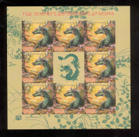 Label  Transnistria 2024 The Year Of The Dragon  Sheet**MNH Imperforated - Vignettes De Fantaisie