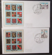 FDC Zijde 1636/37 'Couvin En Maaseik' - 1971-1980