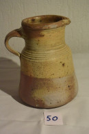 C50 Authentique Cruche En Grés Poterie Avec Cachet - Caraffe