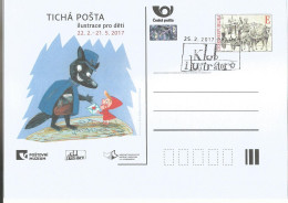 CDV PM 115 Czech Republic Exhibition Of The Illustrations Of Children's Books 2017 Wolf Little Red Riding Hood - Cartes Postales