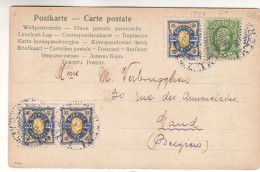 Suède - Carte Postale De 1904  - Oblit Stockholm - Exp Vers Gand - - Briefe U. Dokumente