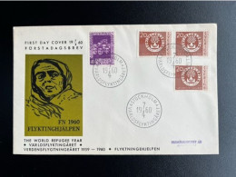 SWEDEN SVERIGE 1960 FDC INT. REFUGEE YEAR 07-04-1960 ZWEDEN - FDC