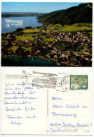 Austria 1993 Postcard Weyregg Am Attersee - Panoramic Aerial View; 6s. Stift Rein-Hohenfurth Stamp; Slogan Cancel - Vöcklabruck