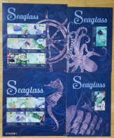 Micronesia 2014, Seaglass, Four MNH S/S - Mikronesien