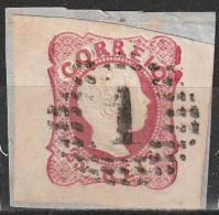 Marcofilia, Carimbos Numéricos De Barras - 1 LISBOA -|- 1853 -1ª Reforma - Storia Postale