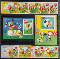 COPA DEL MUNDO DE FUTBOL MUNICH 74 - SERIE DE 9 VALORES PERFORADA 13 1/2 MICHEL275/83 MNH - 1974 – Alemania Occidental