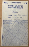 AIRPLANE FLIGHT PLAN ,JEPPESEN ,NORTH ATLANTIC PLOTTING CHART ,11 TH EDITION - Other & Unclassified