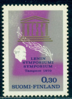 1970 UNESCO Lenin-Symposium, Tampere,Russian Revolutionary,Finland,Mi.670  ,MNH - Lénine