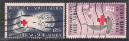 South Africa 1963 QE2 Pair Red Cross Used SG 225-226 ( K1016 ) - Gebruikt