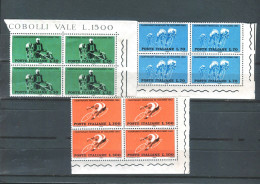 REPUBBLICA 1962 CAMPIONATI MONDIALI DI CICLISMO SERIE CPL. QUARTINA ** MNH - 1961-70:  Nuovi