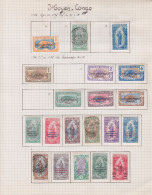 Lot 38 Timbres Moyen Congo 1907 1916 1922 1924 1933 Neuf Et Oblitéré Avec Charnière - Autres & Non Classés