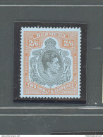 1938-53 BERMUDA, Stanley Gibbons N. 117c, GEORGE VI Portrait, 2s. 6d.black And Orange/grey Blue - MNH** - Dentellato 13 - Autres & Non Classés