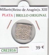 CRE2816 MONEDA MILLARES REINO DE ARAGON S. XIII PLATA - Otros & Sin Clasificación